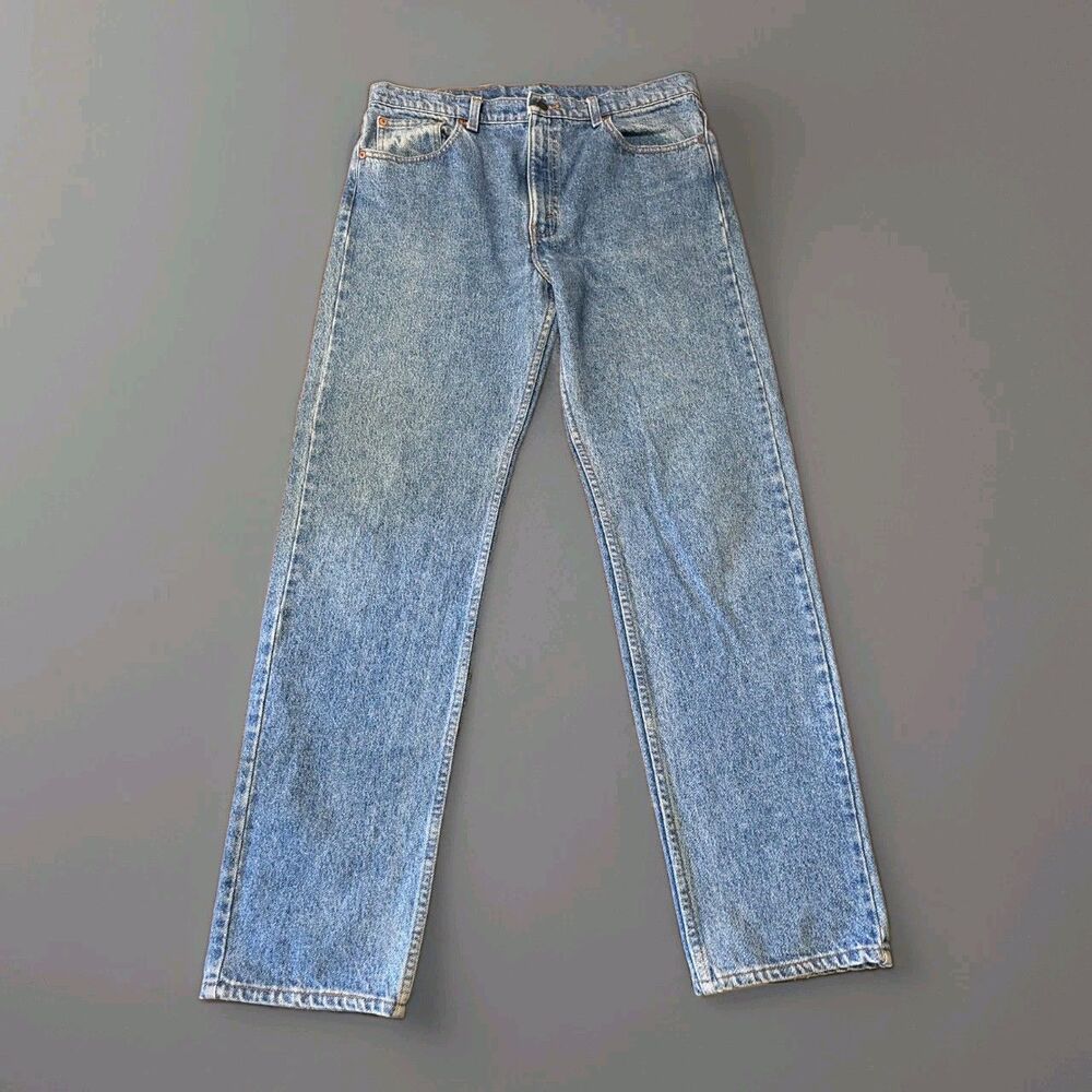 Vintage 1990 Levis 501 Jeans Made in USA Medium Wash Mens W36 L32 Actual 34x32